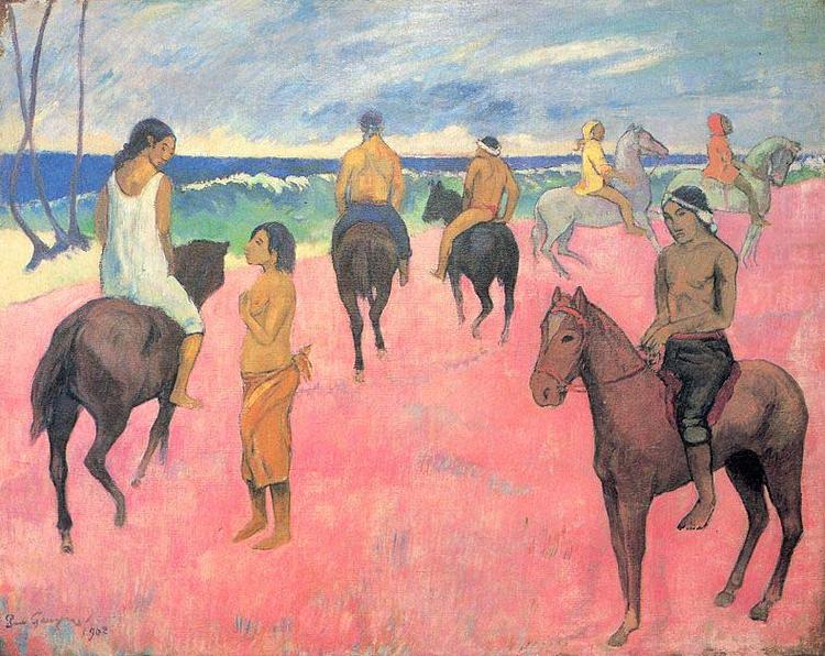 Paul Gauguin Riders on the Beach china oil painting image